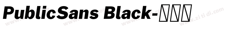 PublicSans Black字体转换